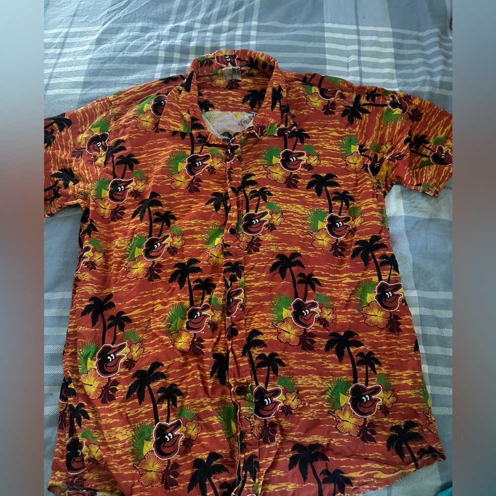 Orioles Hawaiian Shirt Giveaway button down